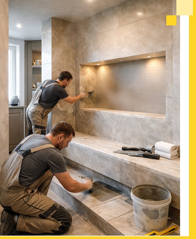 Профессиональное строительство хамама в квартире в Азове