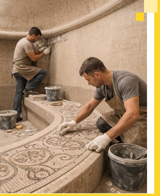 Плитка для хамама в Азове, укладка, подбор и поставка